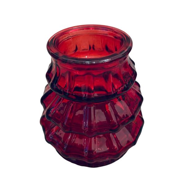 Glass Christmas Tree Shot Glasses Set of 4 Holiday Red New - Picture 6 of 16